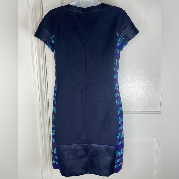 J Crew Geometric Blue and Black Dress - Picture 6 of 6